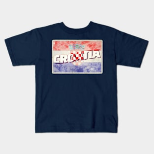 Croatia Vintage style retro souvenir Kids T-Shirt